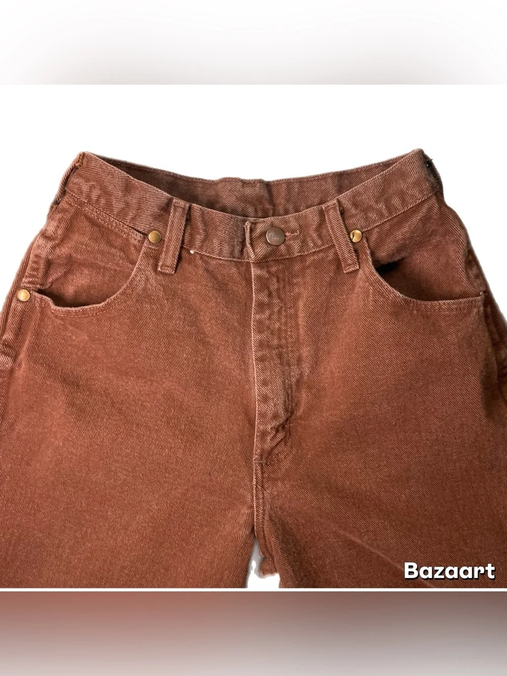 Vintage Wrangler Women’s Cowboy Cut Rust Colored High Waisted Western Jeans - Picture 5 of 13